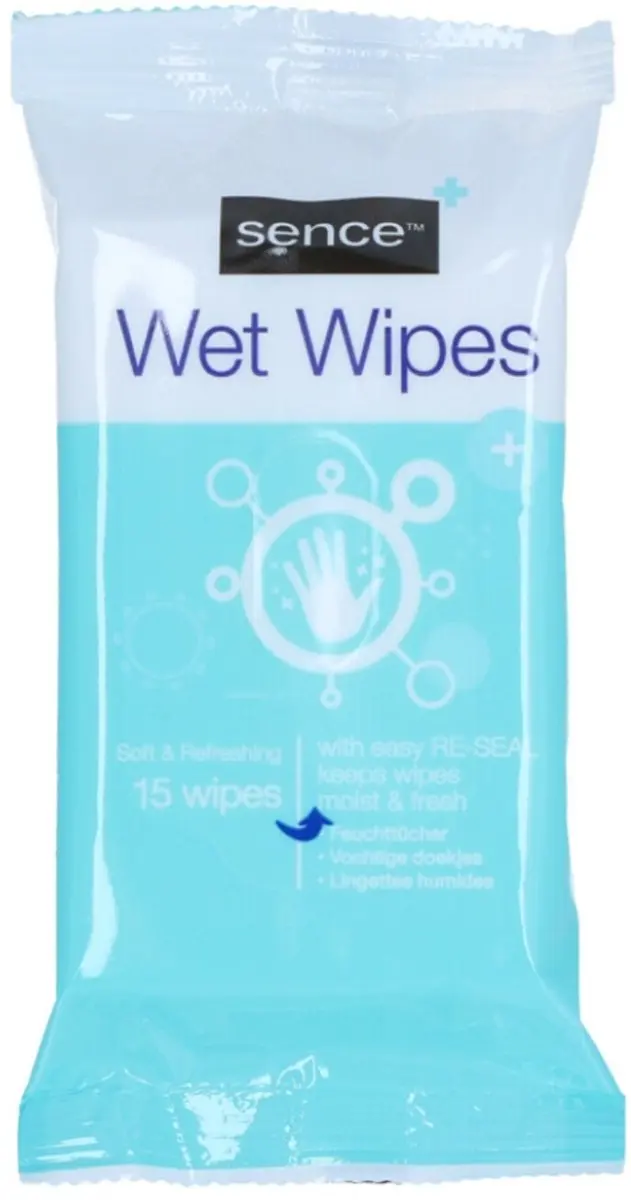 Sence Vochtige Doekjes - 150 Stuks (10x15) - Wit