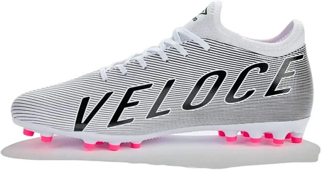 Umbro Veloce Lt V Ag Voetbalschoenen 46 - Wit/Zwart/Rosa - afbeelding 3 van 4