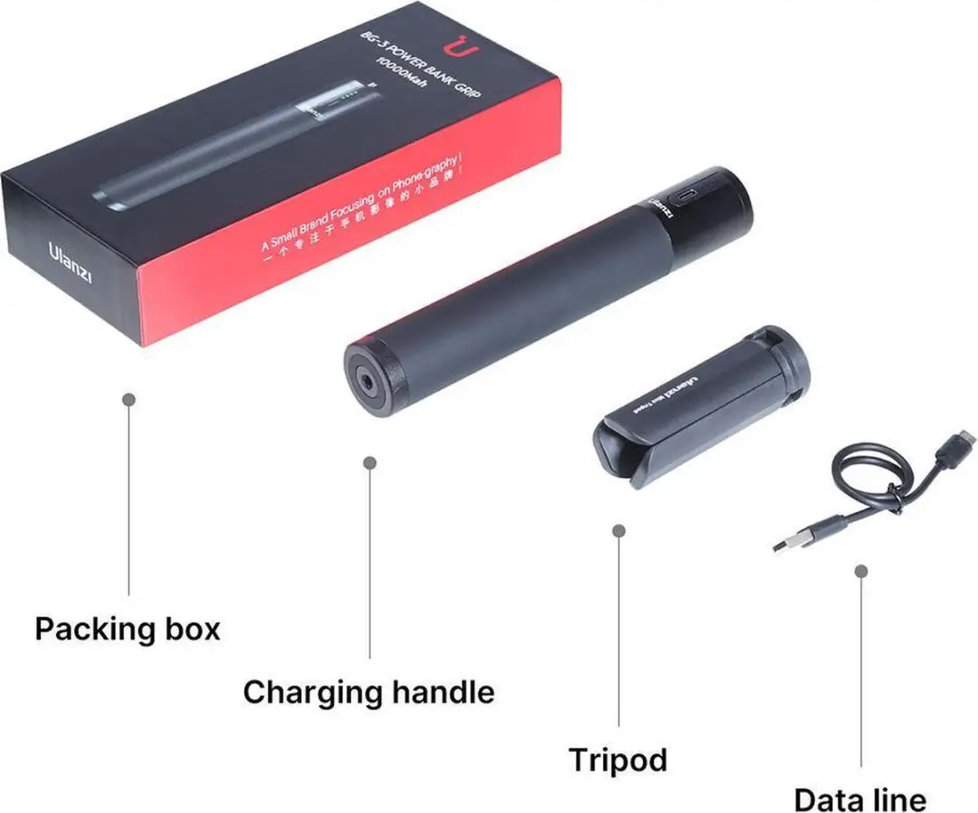 Ulanzi BG-3 Powerbank Grip 10.000mAh - 18W - Zwart