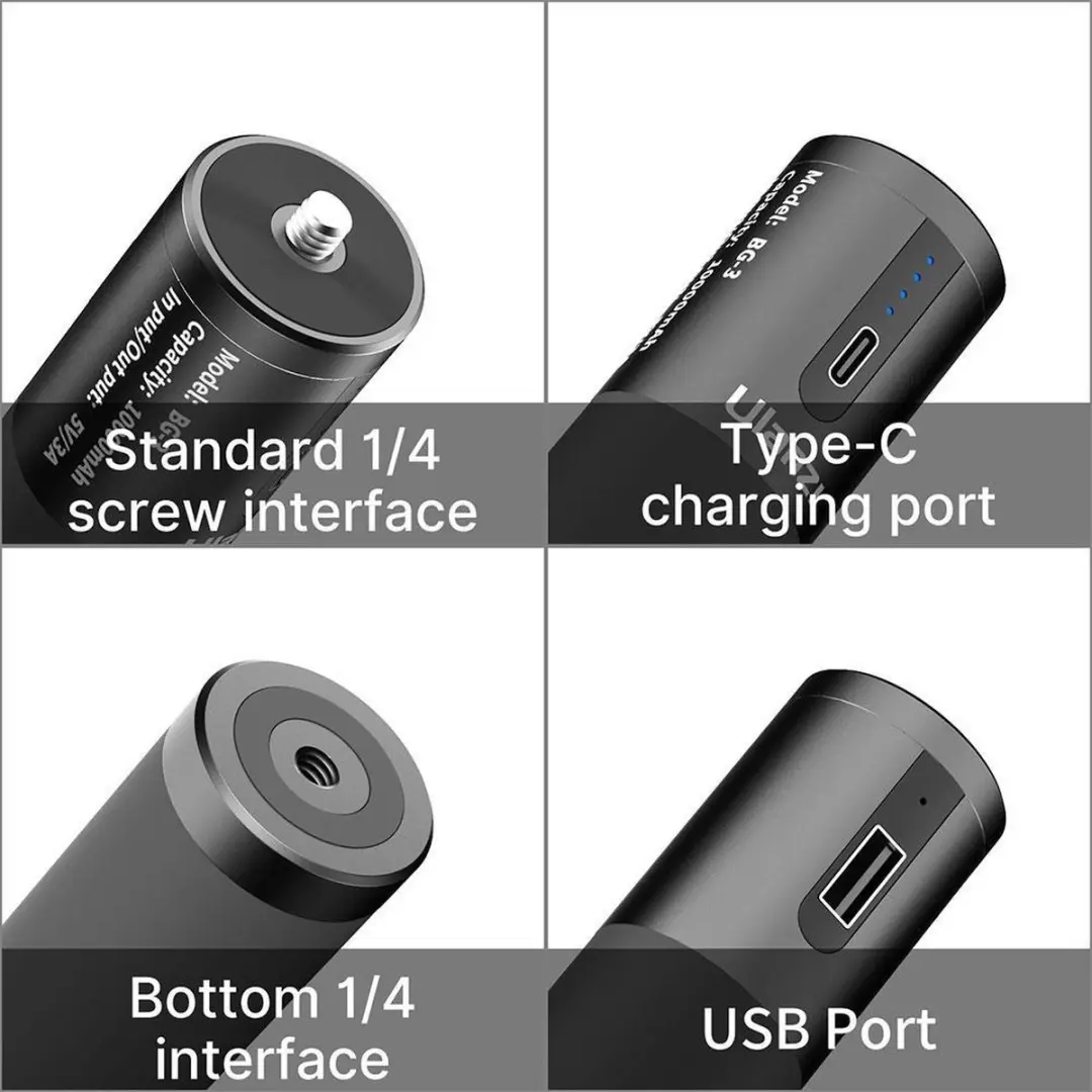 Ulanzi BG-3 Powerbank Grip 10.000mAh - 18W - Zwart