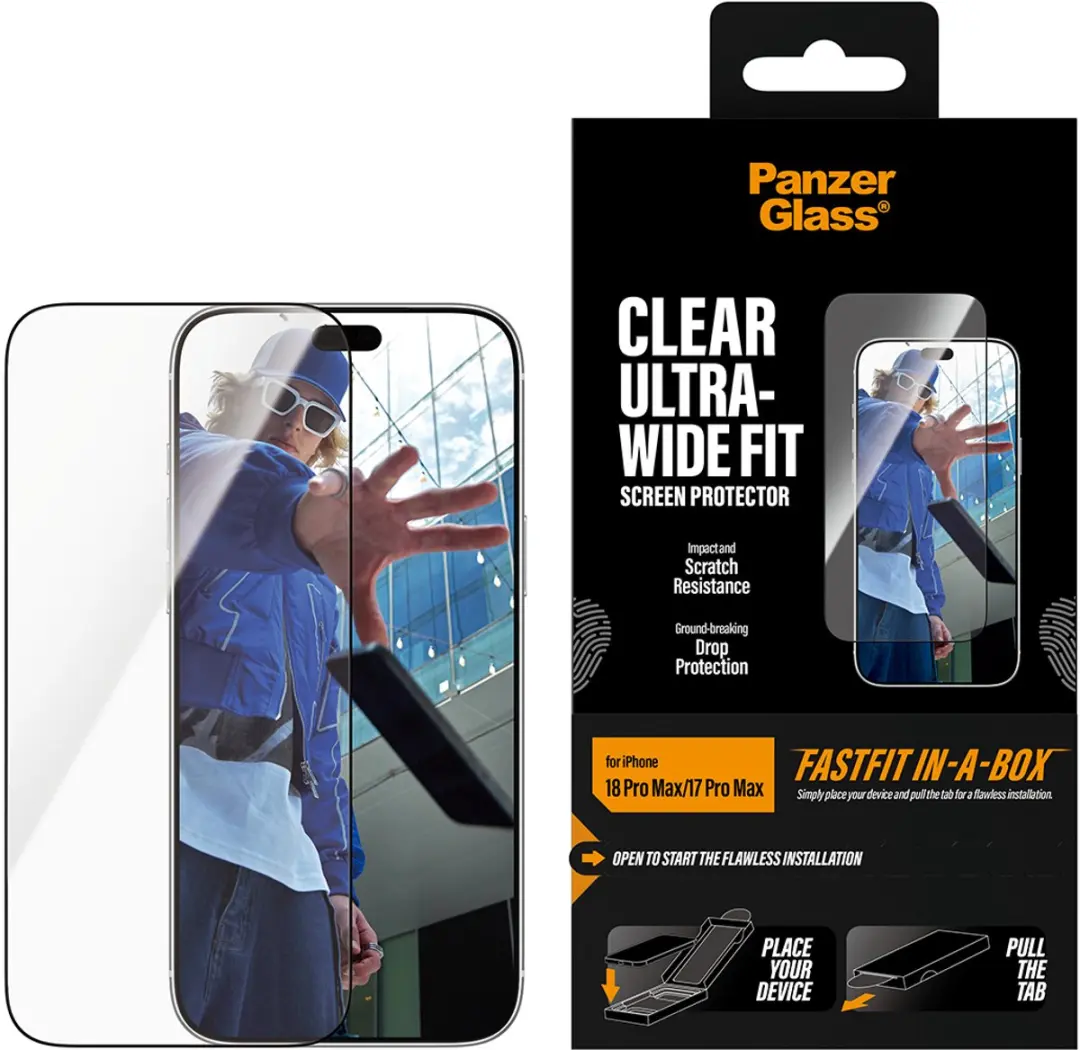 PanzerGlass Ultra Wide Fit iPhone 17 Pro Max Screenprotector