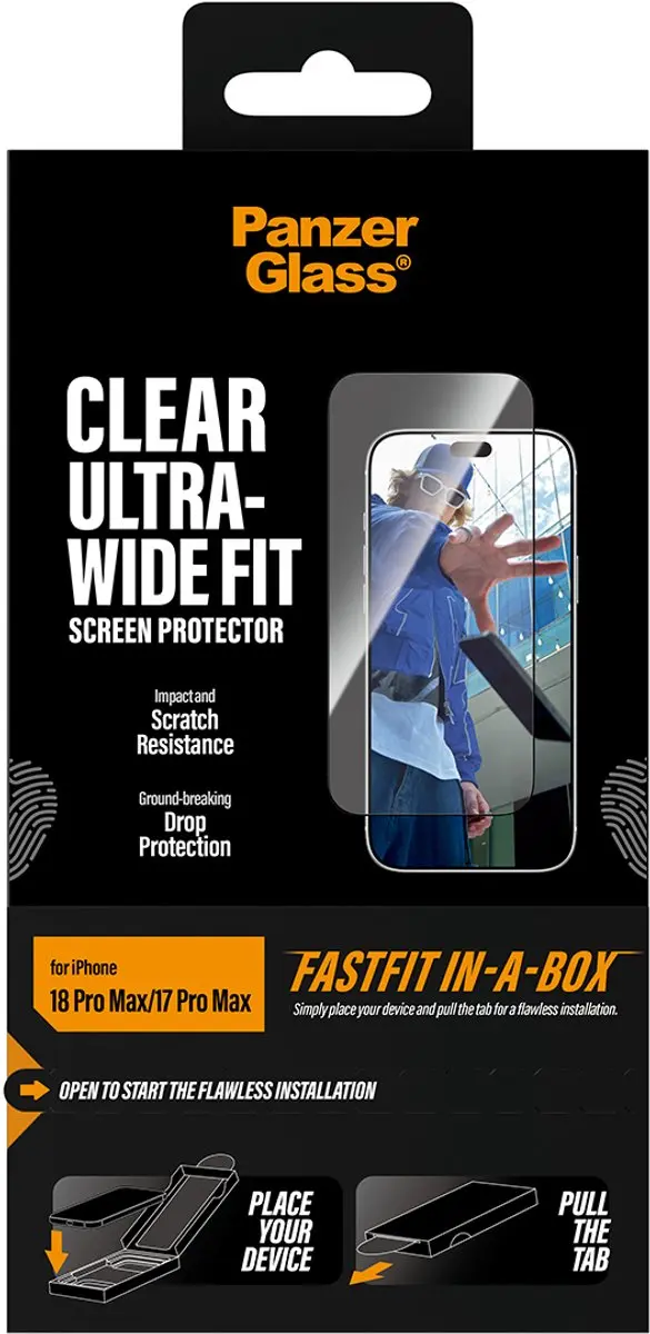 PanzerGlass Ultra Wide Fit iPhone 17 Pro Max Screenprotector