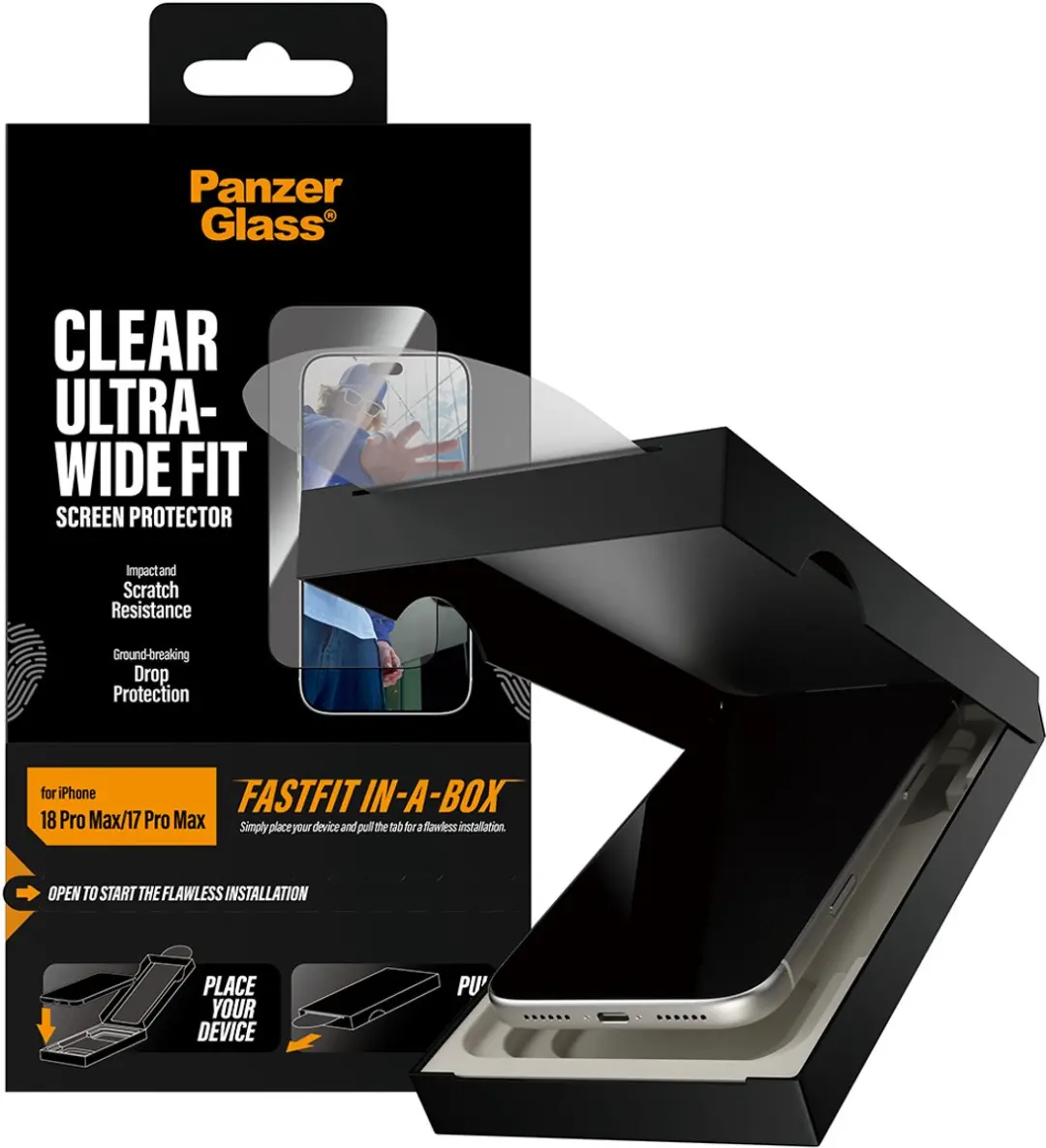 PanzerGlass Ultra Wide Fit iPhone 17 Pro Max Screenprotector