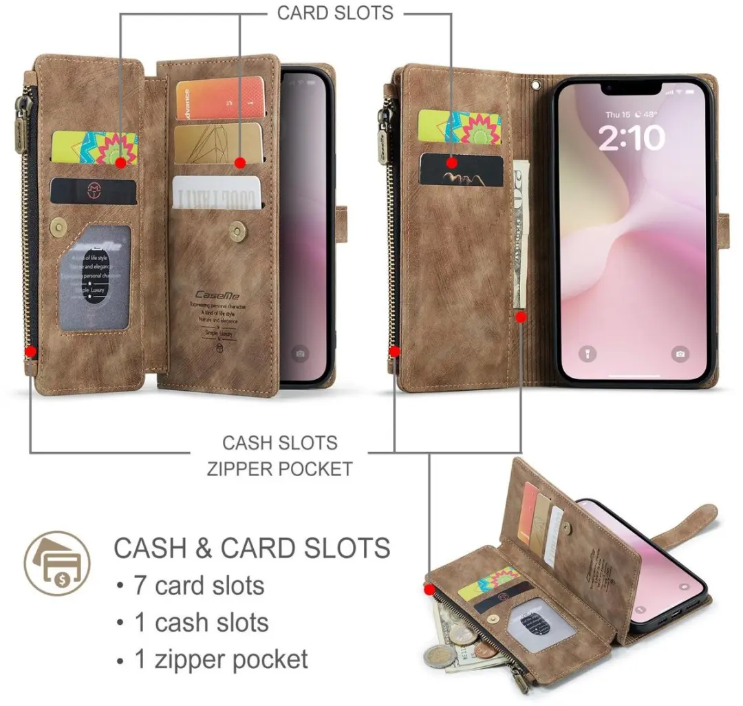 CaseMe C30 Bookcase Portemonneehoesje Apple iPhone 16e