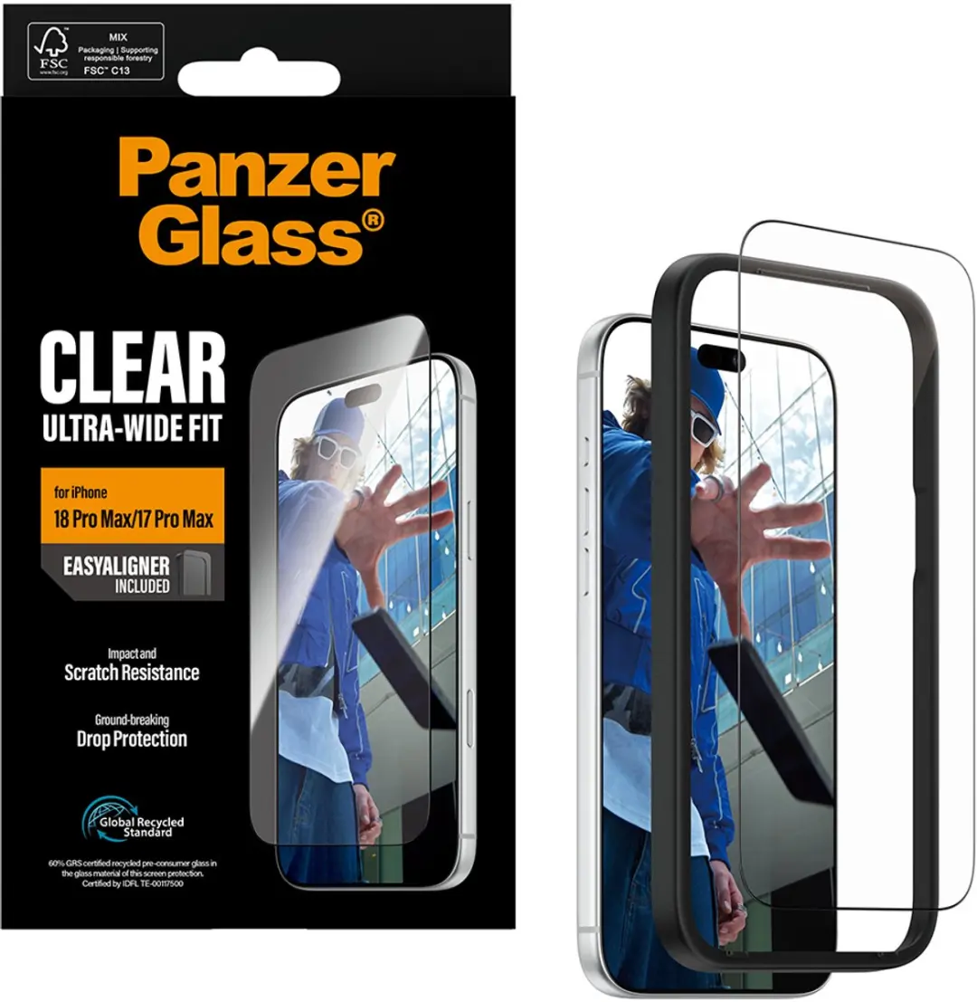 PanzerGlass Ultra Wide Fit iPhone 17 Pro Max Schermbeschermer