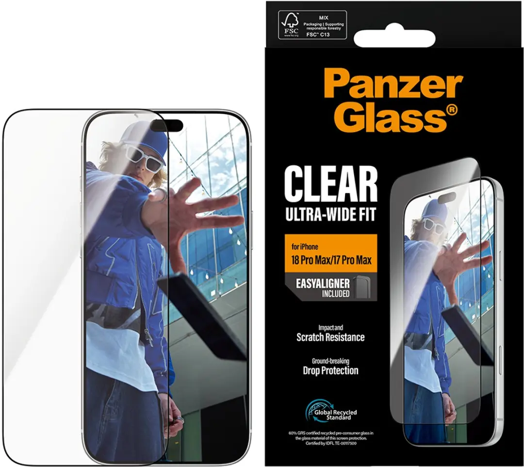 PanzerGlass Ultra Wide Fit iPhone 17 Pro Max Schermbeschermer