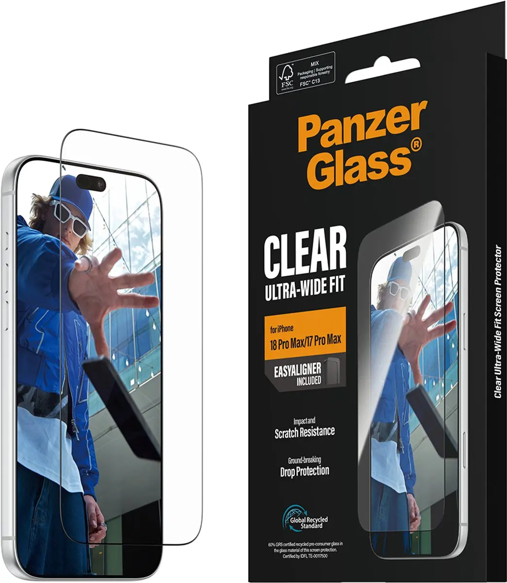 PanzerGlass Ultra Wide Fit iPhone 17 Pro Max Schermbeschermer