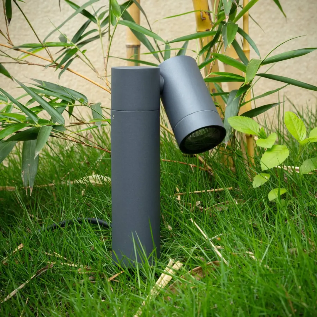 PRIOS Buitenspot Aluminium Glas 1 Lichtpunt GU10 - Antraciet - afbeelding 3 van 6
