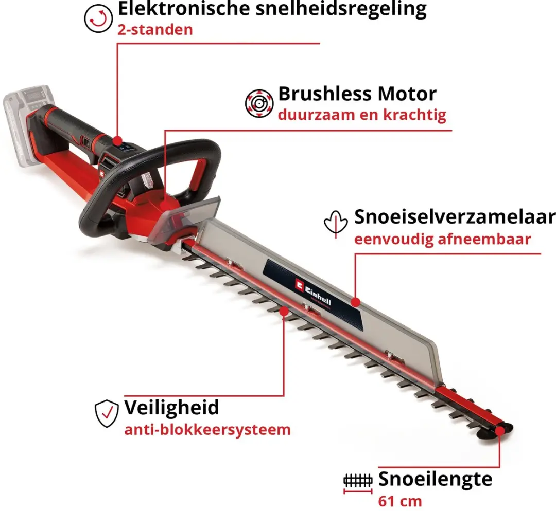 Einhell Professional Accu Heggenschaar GP-CH 18/61 Li BL Solo - 18V - 61cm