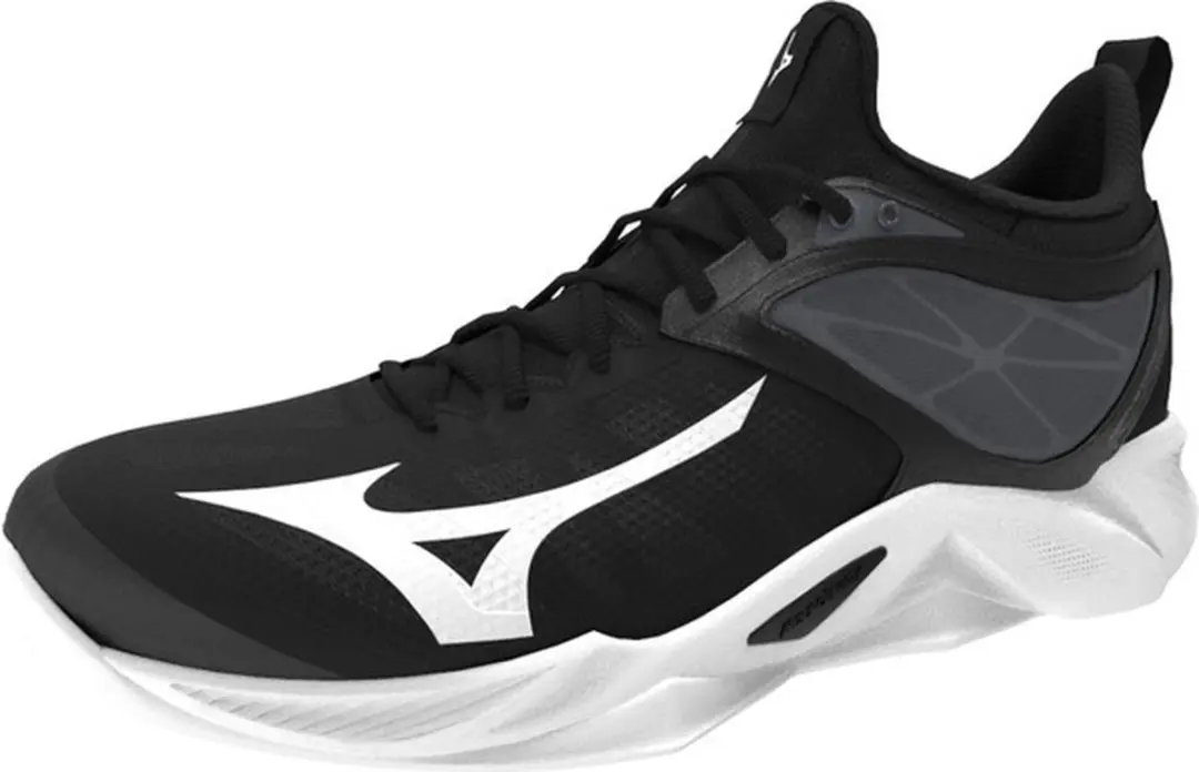 Mizuno Wave Dimension Sportschoenen 46.5 - Zwart/Wit - afbeelding 2 van 5
