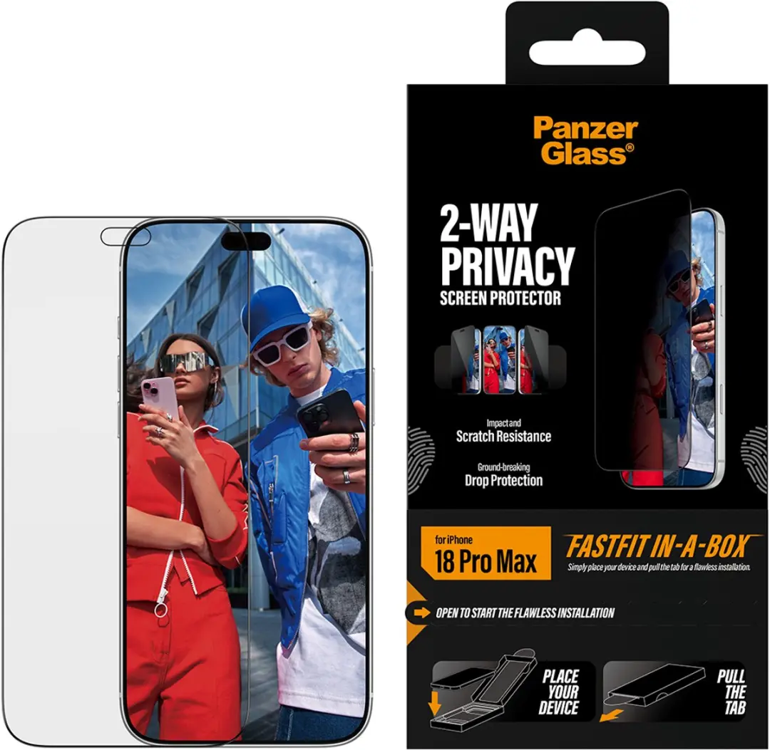 PanzerGlass 2-Way Privacy iPhone 15 Pro Max Schermbeschermer - PG14695
