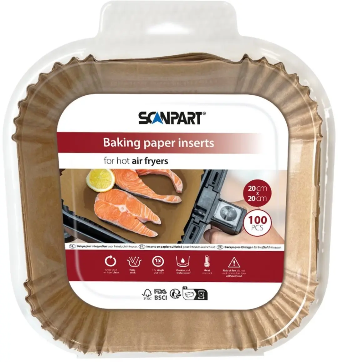 Scanpart Airfryerpapier 20x20cm