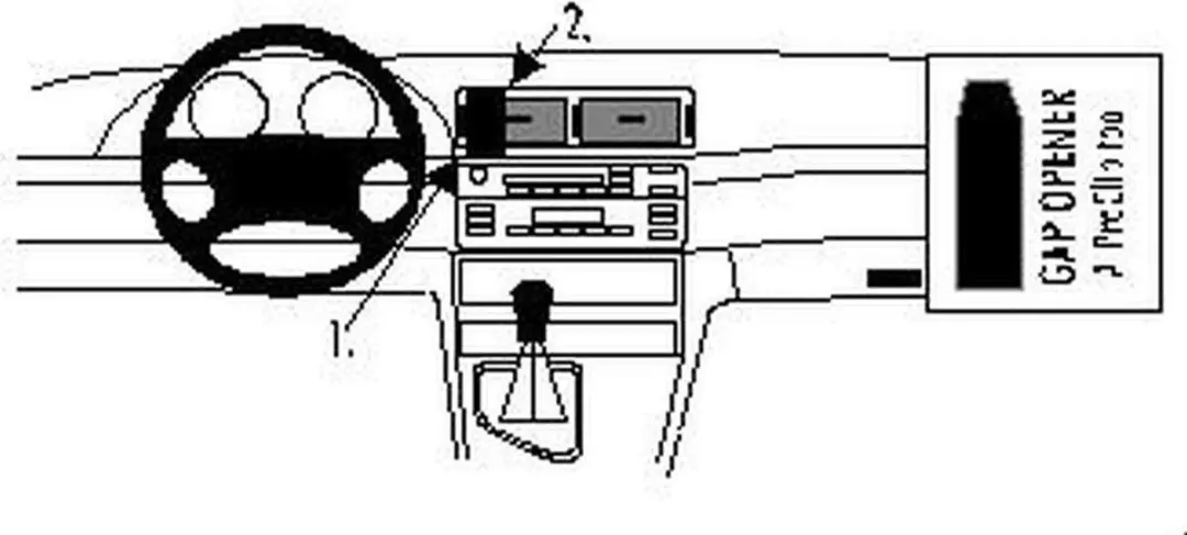 Brodit ProClip Houder - BMW 3-Serie M3 (E46) 1999-2005 - Zwart