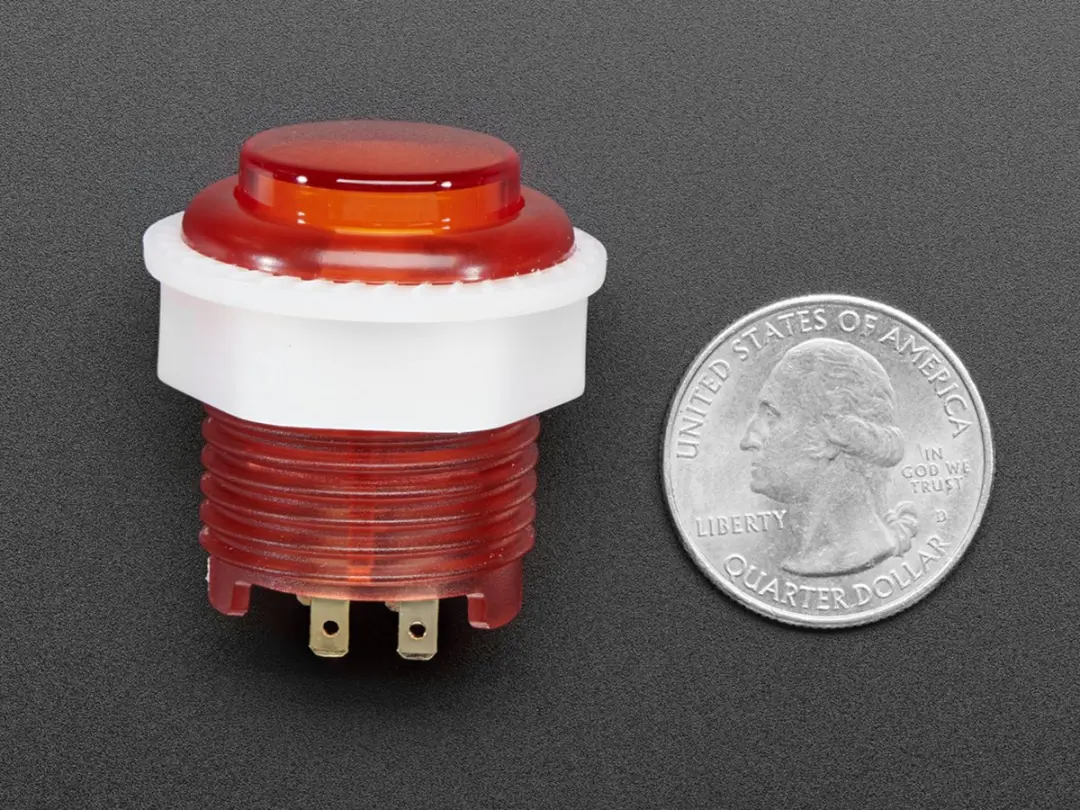 Adafruit Mini LED Arcade Button 24mm - Rood Translucent