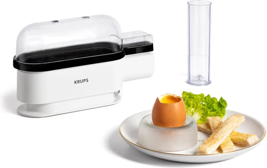 Krups EG2341 Eierkoker 3 Eieren 300W - Zwart/Wit