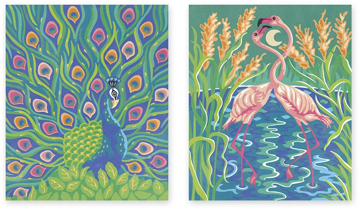 Janod Vogels Schilderen Op Nummer - 2 Doeken - Vanaf 7 jaar
