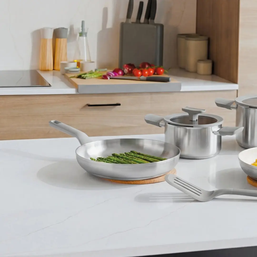 BergHOFF LEO Braadpan RVS Balance Moonmist 24cm - PFAS-vrij