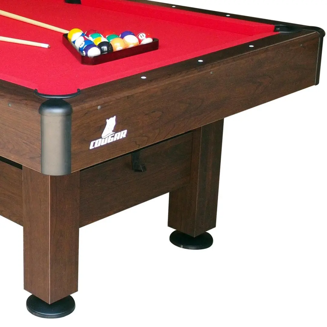 Cougar Saphir Pooltafel 7ft - 220x110cm Rood - Incl. ballen, keuen & accessoires