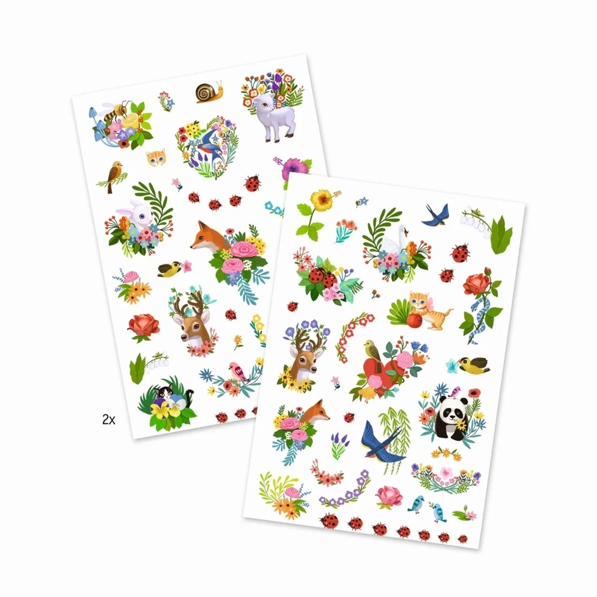 Djeco Happy Spring Huidvriendelijke Tattoos - 50 Stuks - Multicolor