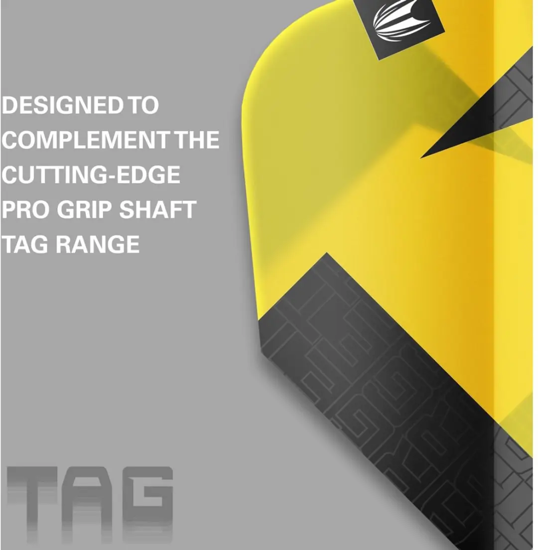 Target Tag 3 Set TA-337790 Dart Flights - Zwart/Geel