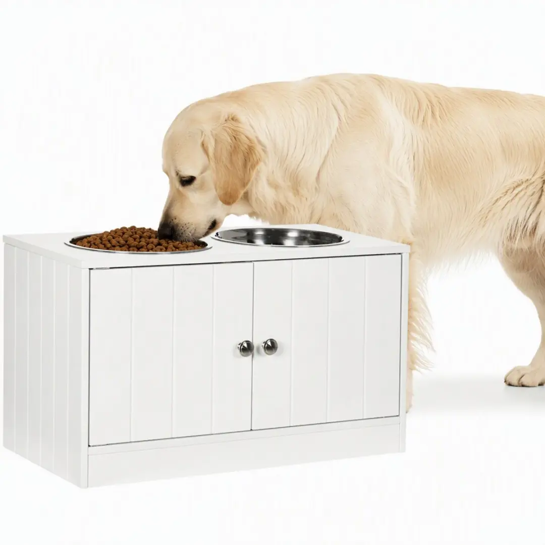 ECTEATOY Voerbak Hond met Opbergkast 44L