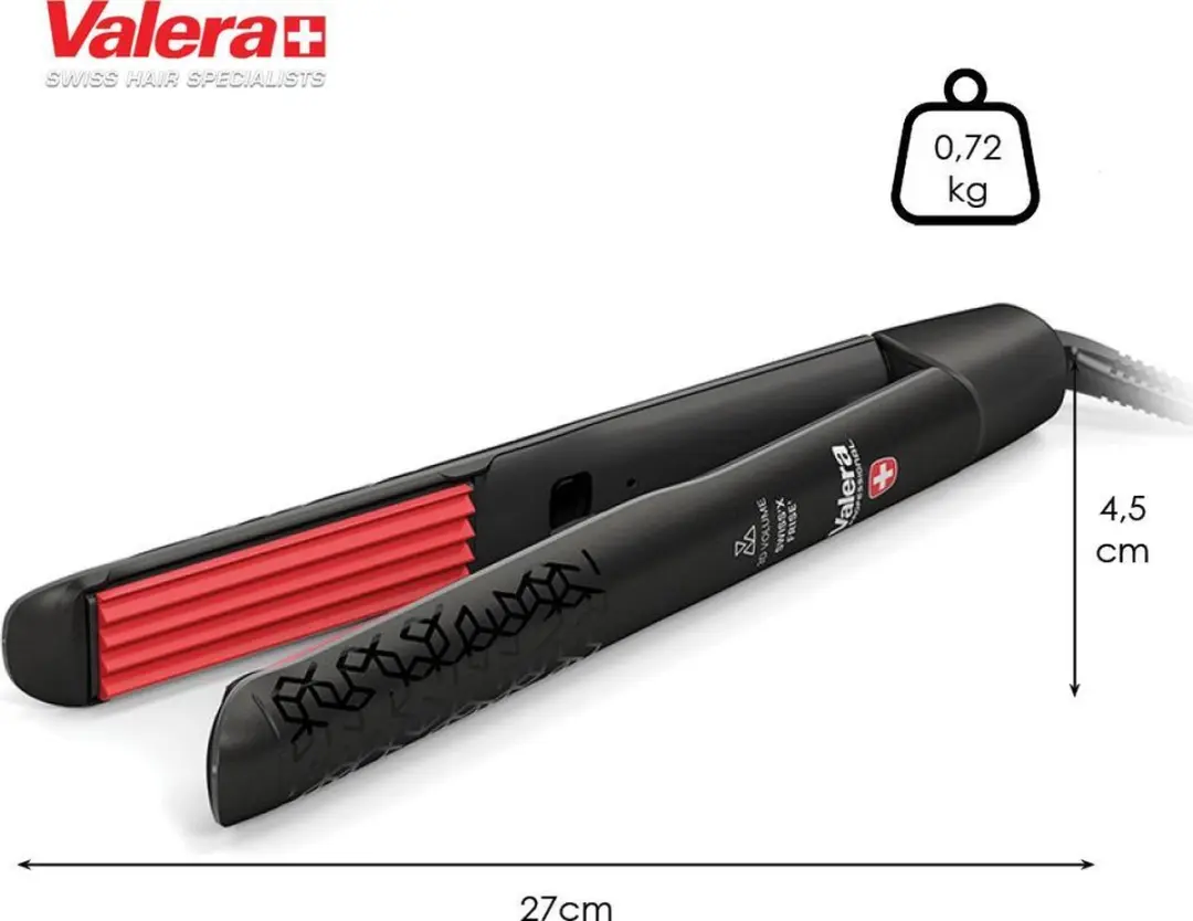 Valera SWISS'X 101.20/I Stijltang - Keramisch Toermalijn - Zwart