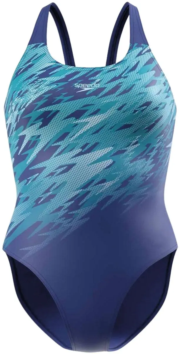 Speedo Hyperboom Placement Muscleback Badpak Dames - Blauw - 44