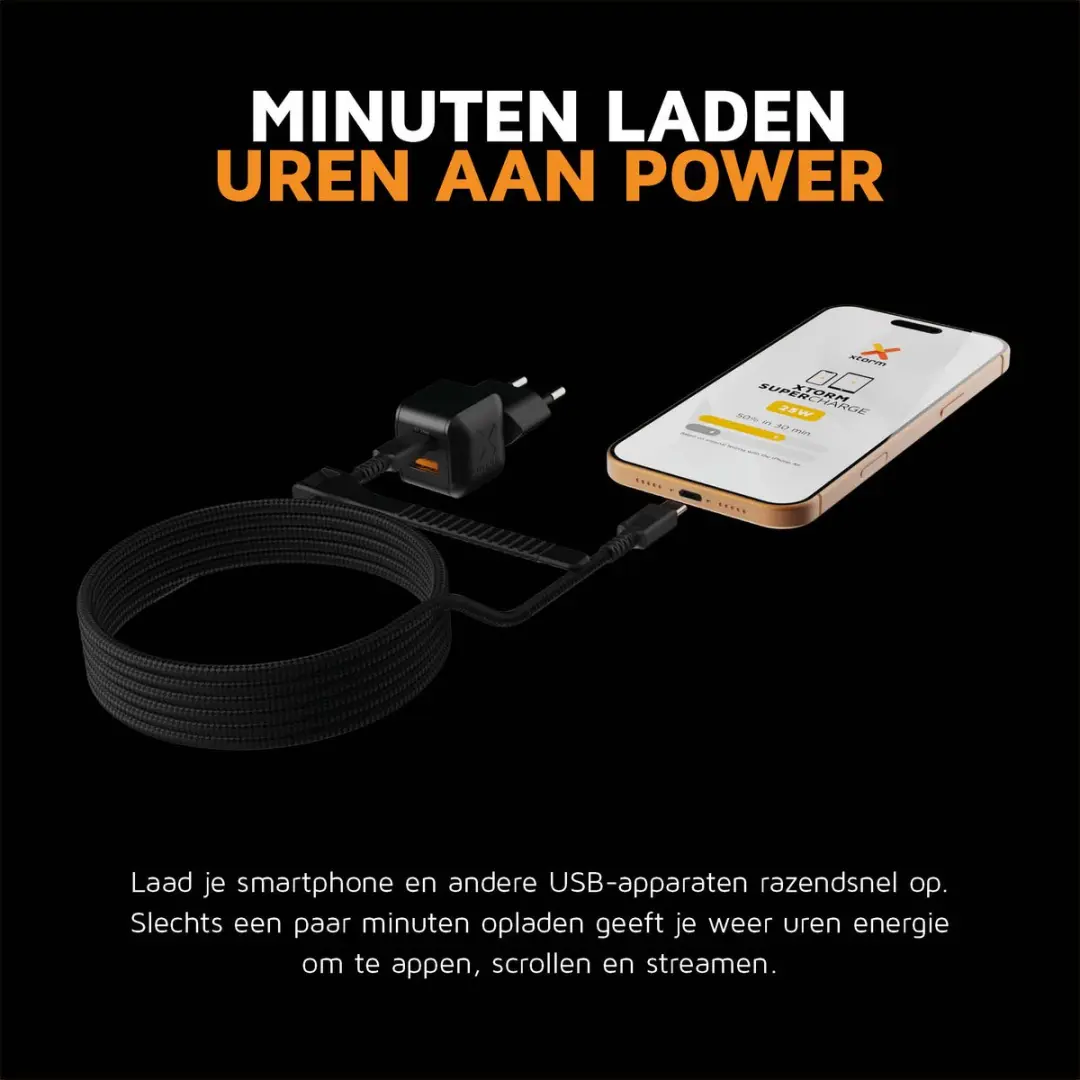 Xtorm XECNG251 USB-C Oplader 25W - 2x USB - Zwart - afbeelding 6 van 6