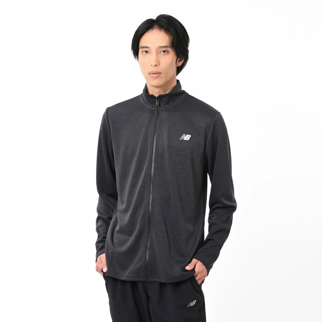 New Balance Sport Knit Jacket Heren - M - Zwart