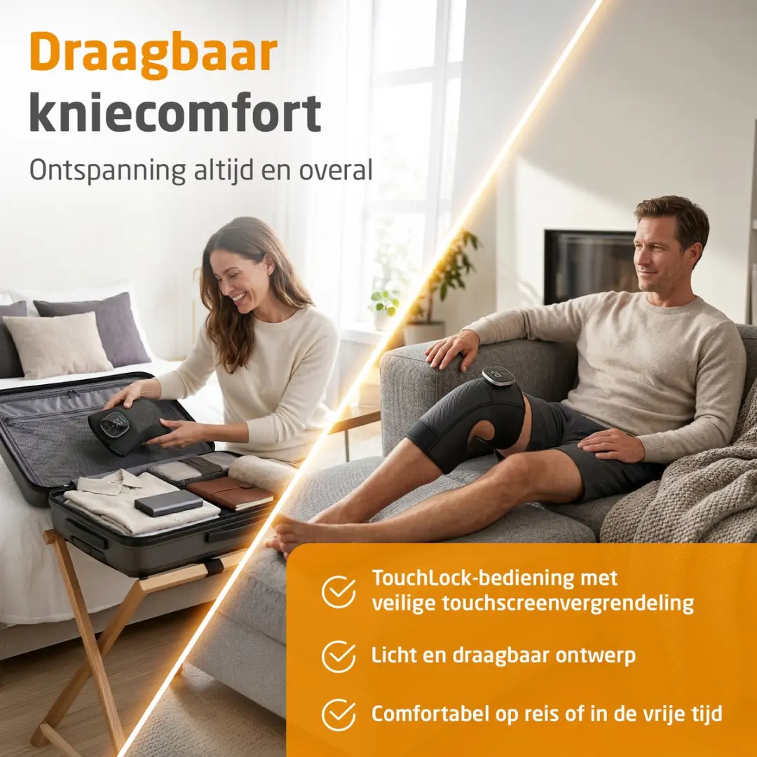 Medisana KM 100 Draadloos Knie-Massageapparaat - 3 Warmtestanden - Zwart - afbeelding 6 van 6