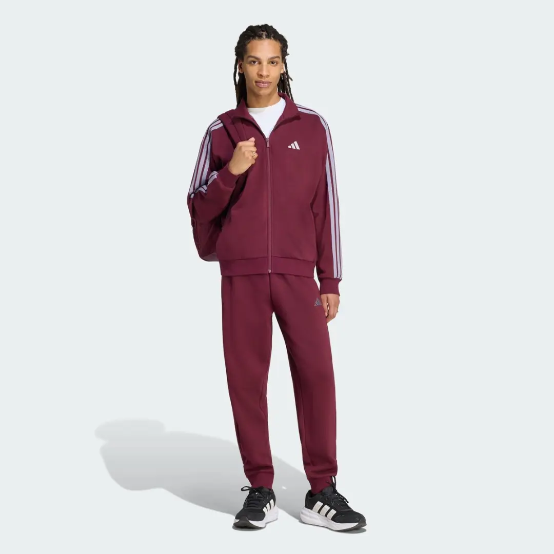 Adidas 3-Stripes Fleece Joggingpak - Bordeaux