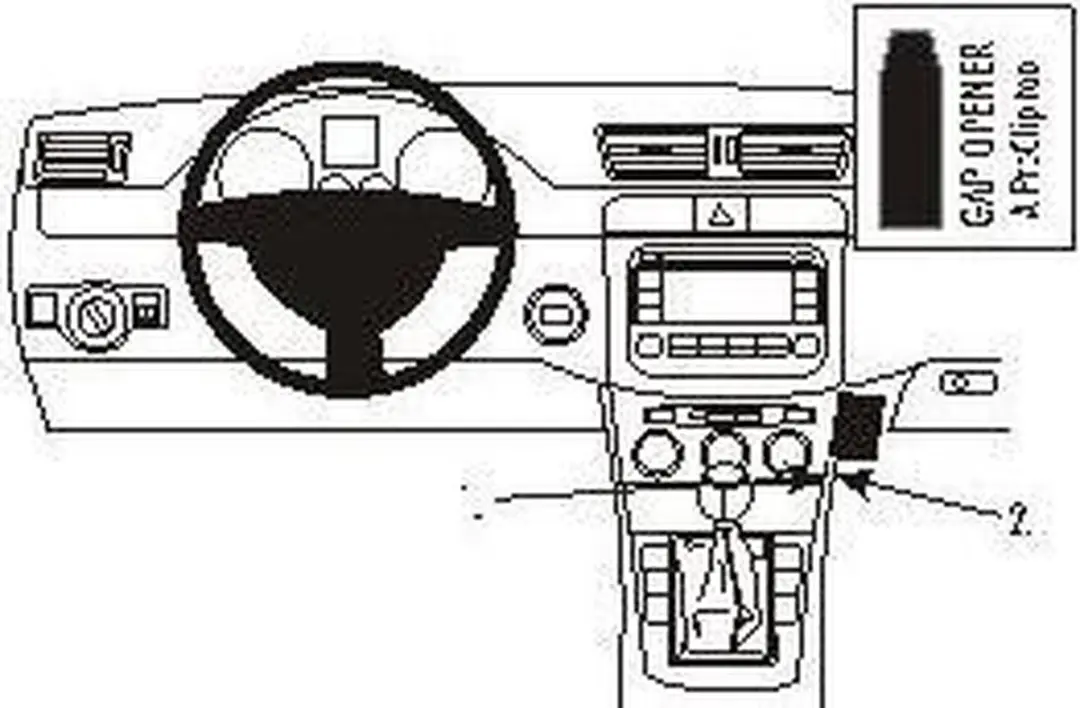 Brodit ProClip 853652 Autohouder - Zwart