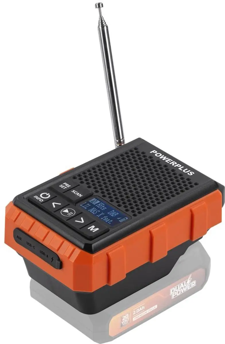 Powerplus POWDP8070 Bluetooth Luidspreker & Radio - Oranje - afbeelding 5 van 6