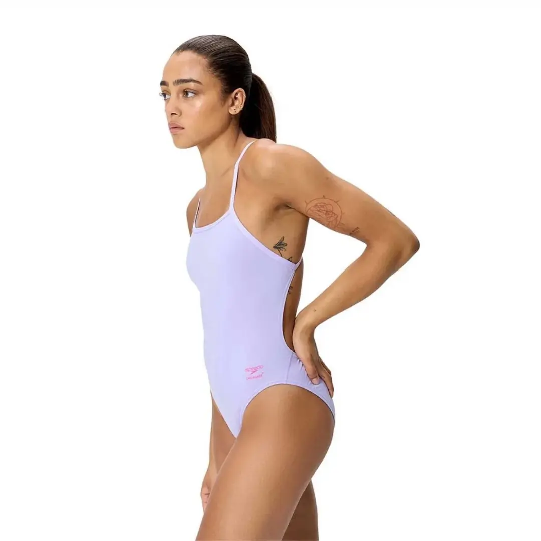 Speedo Female Solid V-back 2.0 Zwemkleding 34 - Paars