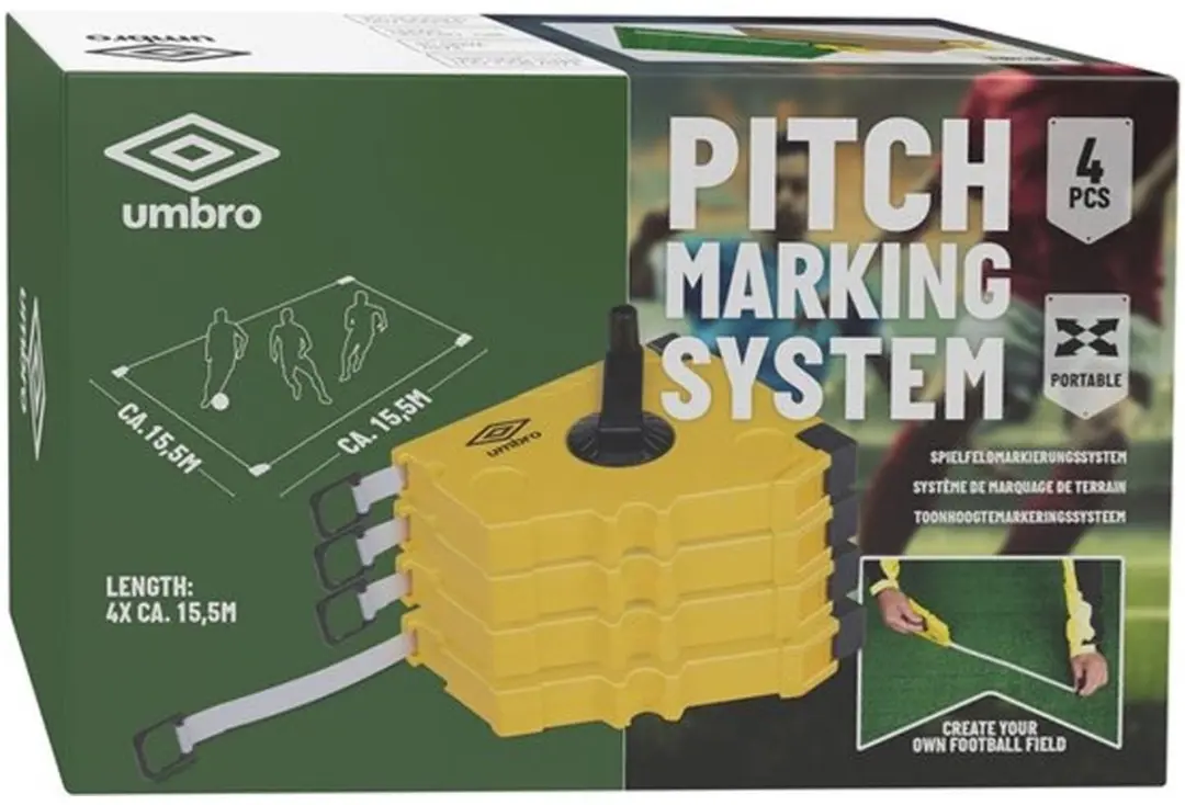 Umbro Speelveld Markeringssysteem 4 Stuks - Geel