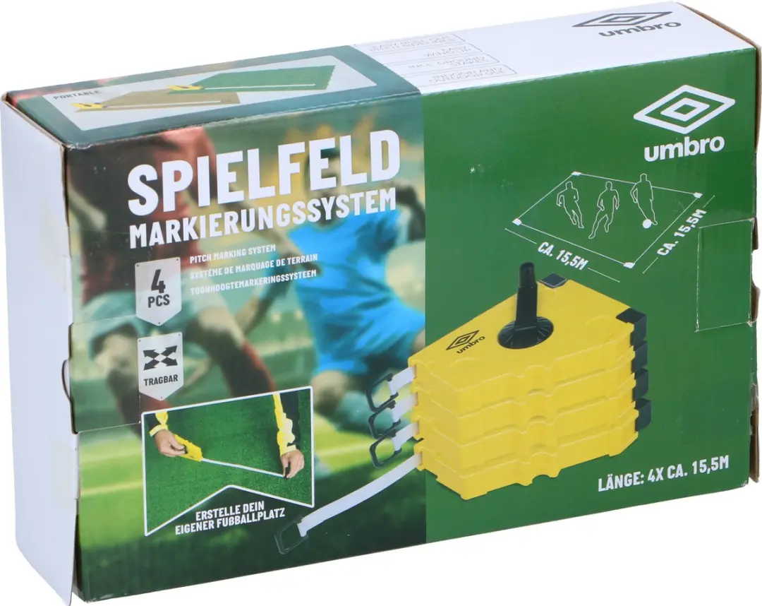 Umbro Speelveld Markeringssysteem 4 Stuks - Geel