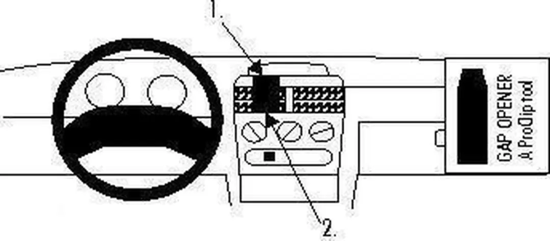 Brodit ProClip 852129 Opel Corsa/Combo Center Mount - Zwart