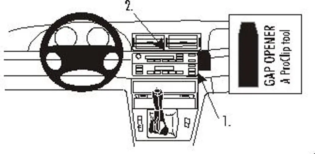 Brodit ProClip Houder BMW 3-Serie M3 E46 - Zwart - afbeelding 6 van 6