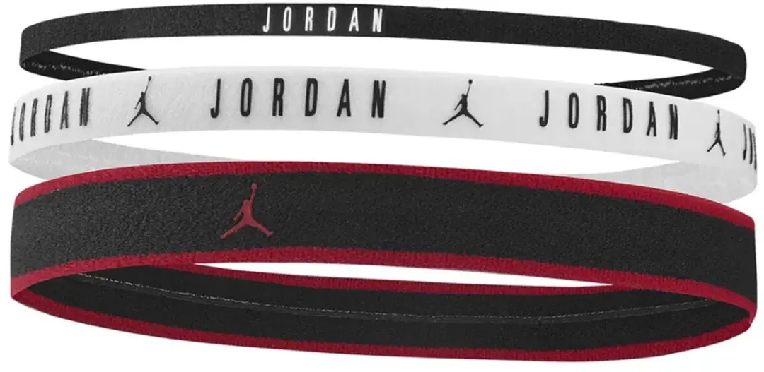 Jordan Dri-Fit Headbands - 3 Stuks - Zwart/Rood/Wit