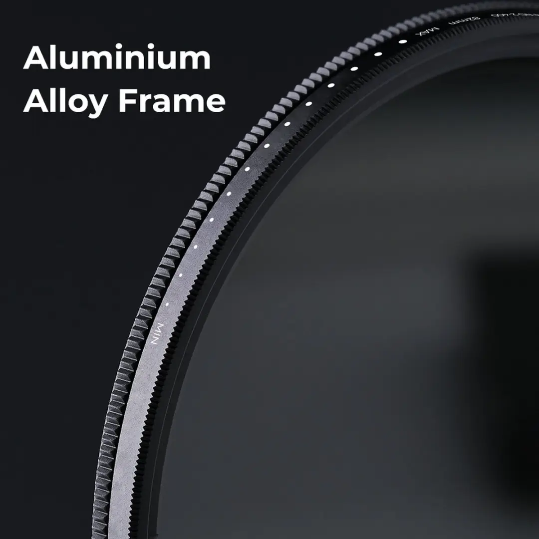 K&F Concept 58mm Variabele ND2-ND400 Grijsfilter - Zwart