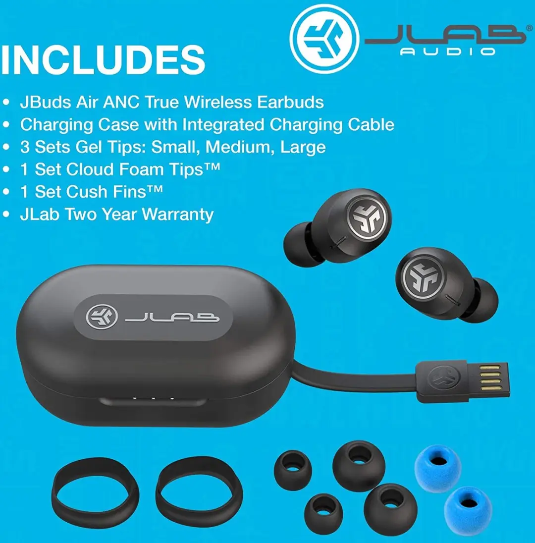 JLab JBuds Air ANC JBUDS AIR ANC Oortjes - Zwart