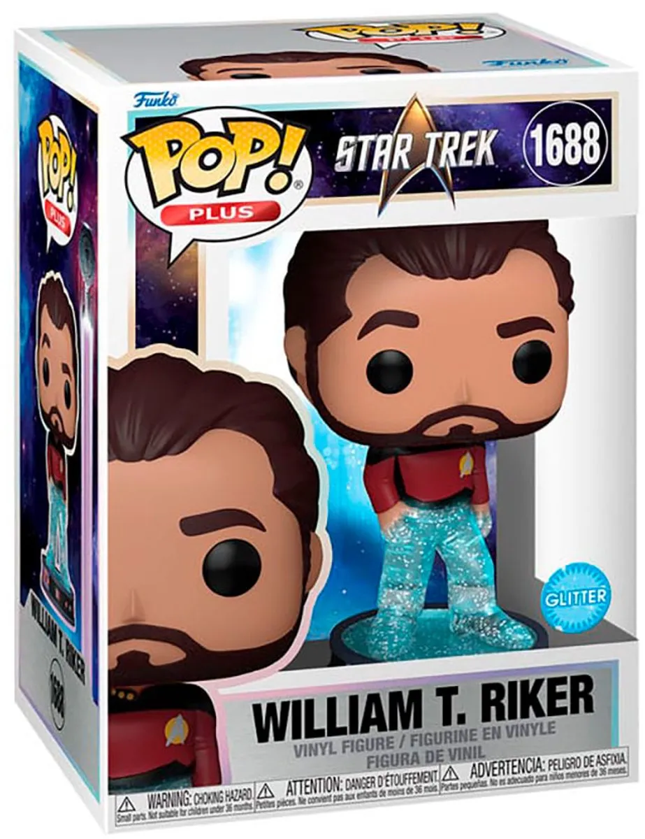 Funko Pop! Star Trek William T. Riker Transporter Glitter #1688