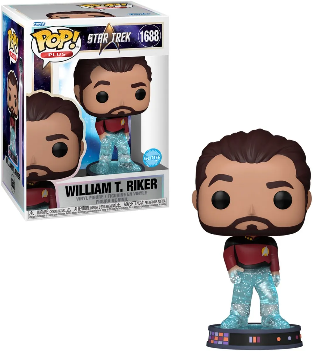 Funko Pop! Star Trek William T. Riker Transporter Glitter #1688