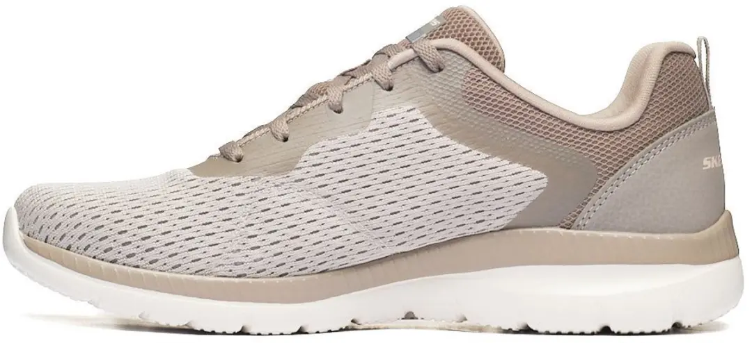 Skechers Bountiful Quick PA Dames Sneakers - 37.5 - Beige - afbeelding 2 van 6
