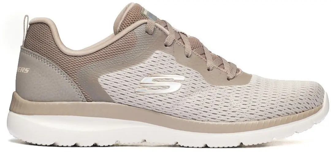Skechers Bountiful Quick PA Dames Sneakers - 37.5 - Beige - afbeelding 3 van 6
