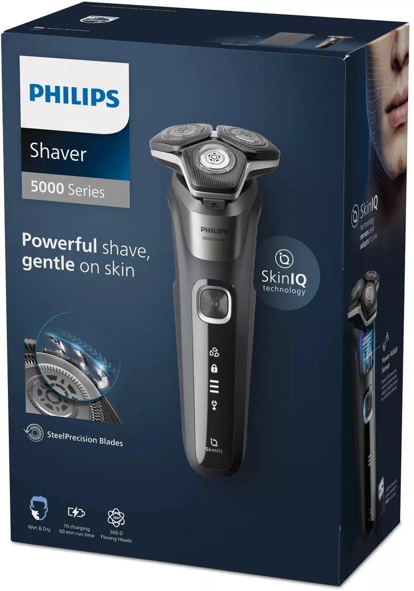 Philips Series 5000 S5887/10 Elektrisch Scheerapparaat - Grijs - afbeelding 2 van 3