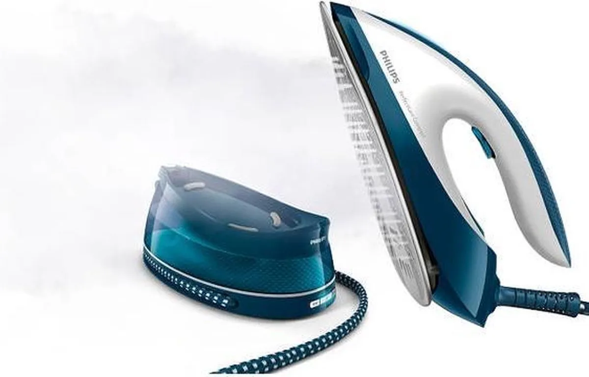 Philips GC7844/20 Stoomstrijkijzer met Station - 2400W - 1500ml - Aqua Blauw