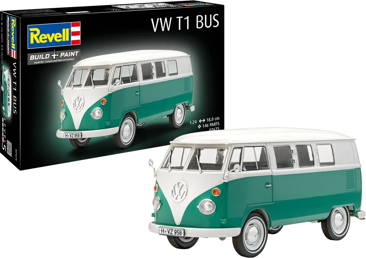 Revell 07675 Volkswagen T1 Bus Modelbouwpakket 1:24