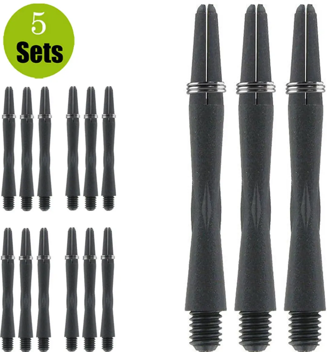 Bull's Carboni Shaft In Between + Ring 5 Stuks - Zwart