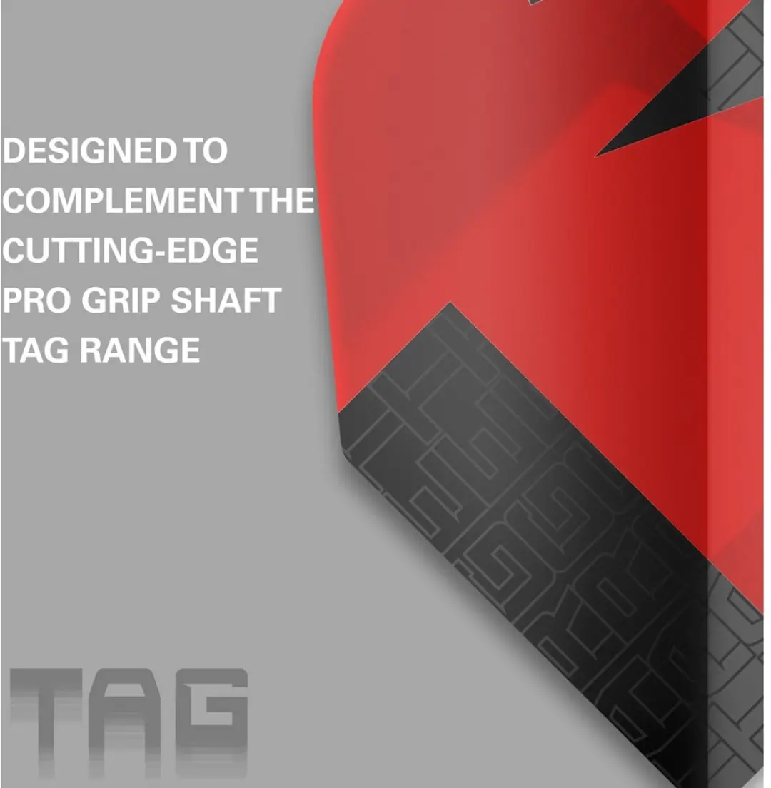 Target Tag 3 Set NO6 Dart Flights - Rood/Zwart
